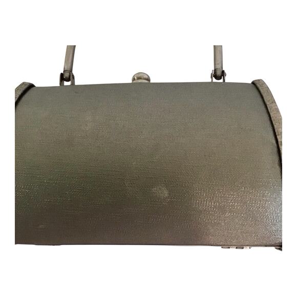 Vintage Silver Metal Clutch Purse Evening Handbag Top Handle 8.5x4 - Picture 2 of 16